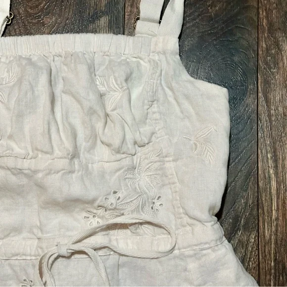 Anthropologie Linen square neckline midi dress size Medium - Picture 8 of 16